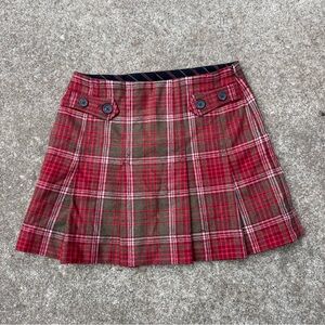 Vtg Y2K Gap Plaid Mini Pleated Academia Skirt Sz 0 Heritage Tartan 2000s